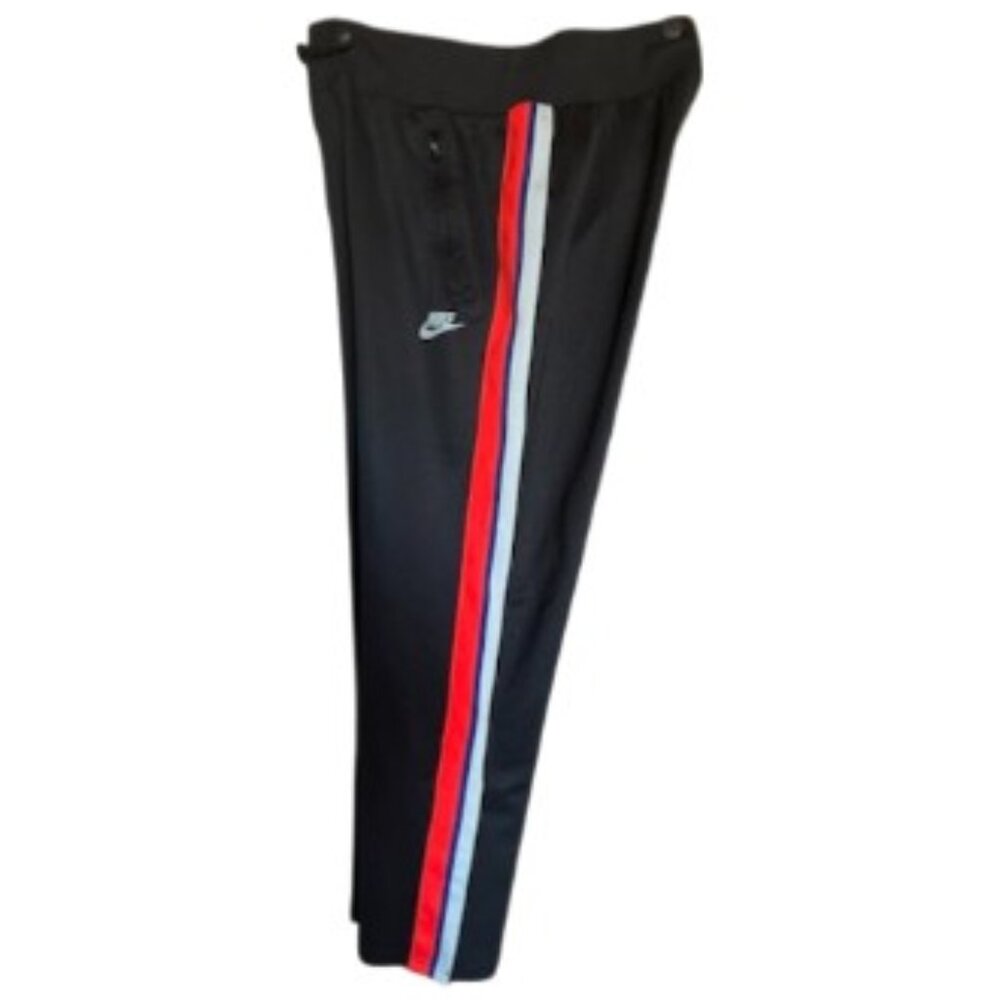 NWOT Nike Black pants w/Red, Blue, White Stripes Sz M #06